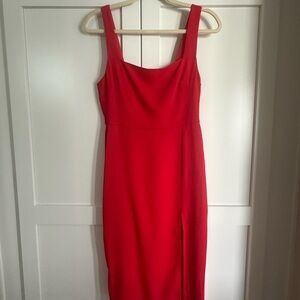 Babaton Vibrant Red Midi Dress